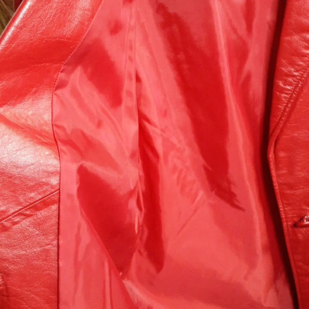 Comint Red Leather Jacket - Picture 10 of 10